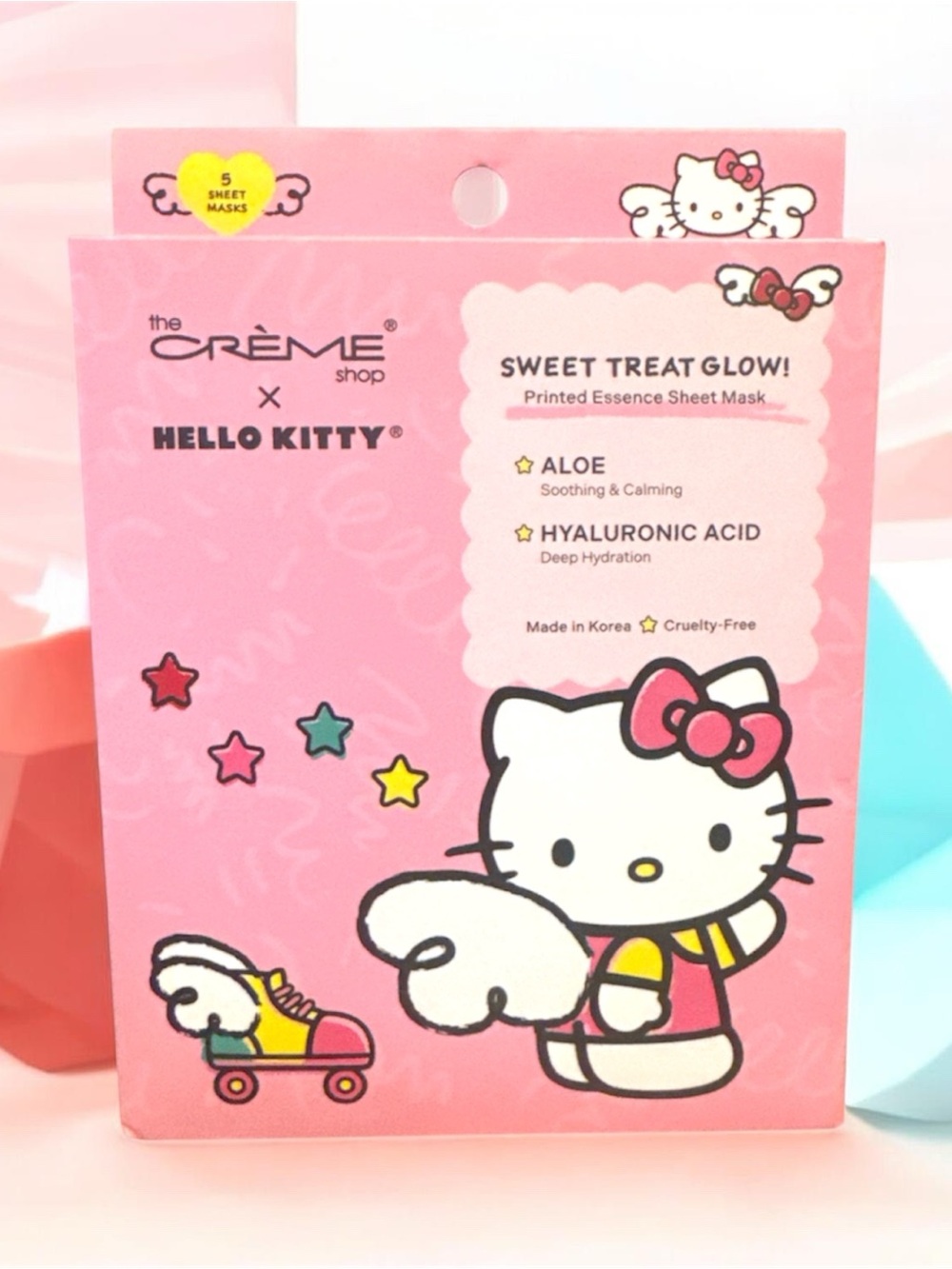 The Creme Shop Hello Kitty Sweet Treat Glow Sheet Mask Pack of 5 - Picture 2 of 4